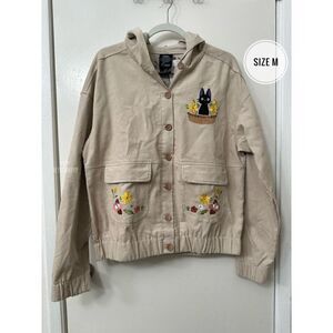 Studio Ghibli Kiki’s Delivery Service Jiji Floral Women’s Corduroy Jacket Size M
